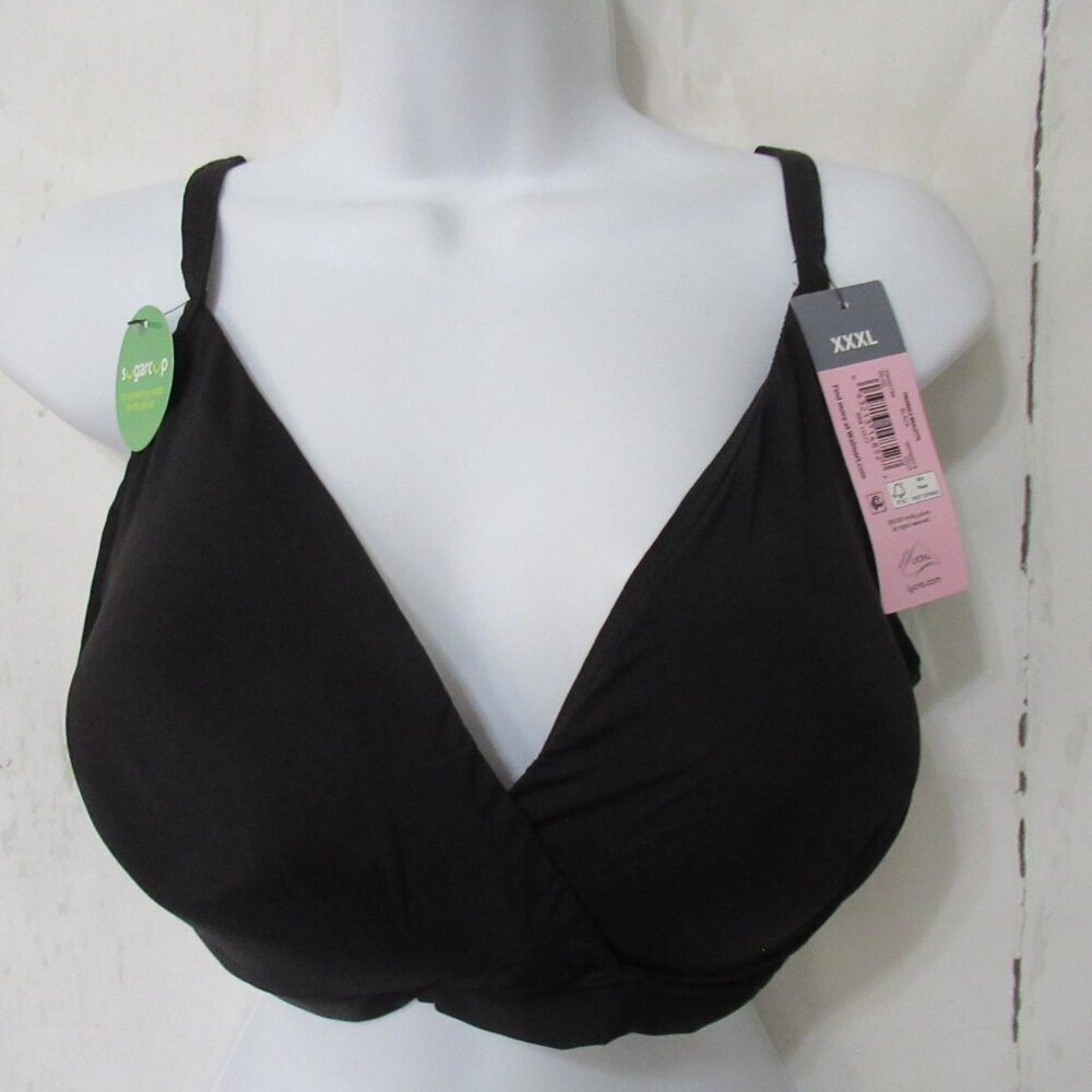 New Kindly Yours Bra XXXL Black Triangle Wire Free‎ Wireless Bralette